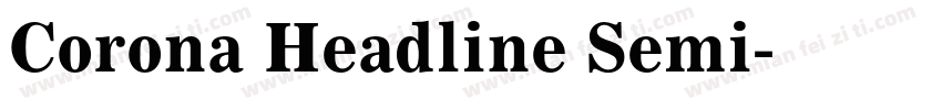 Corona Headline Semi字体转换